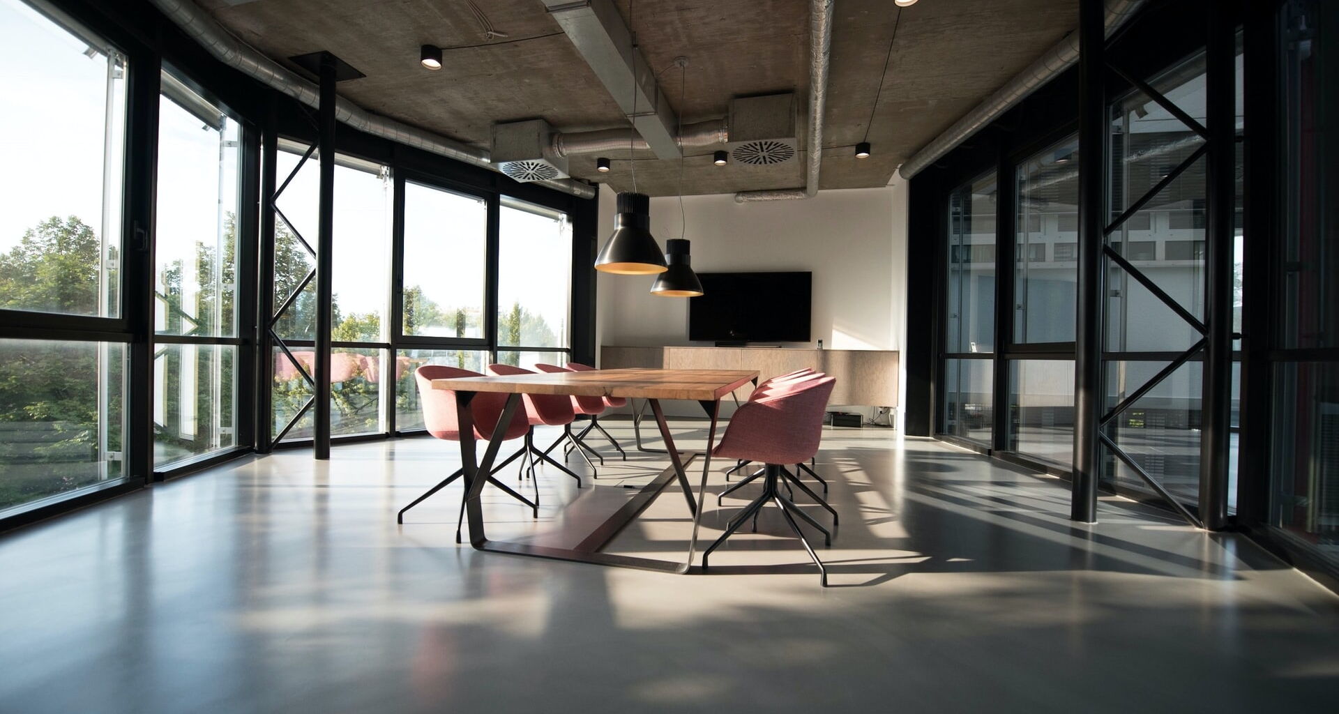 Stilvoller Büro Raum im industrial Design